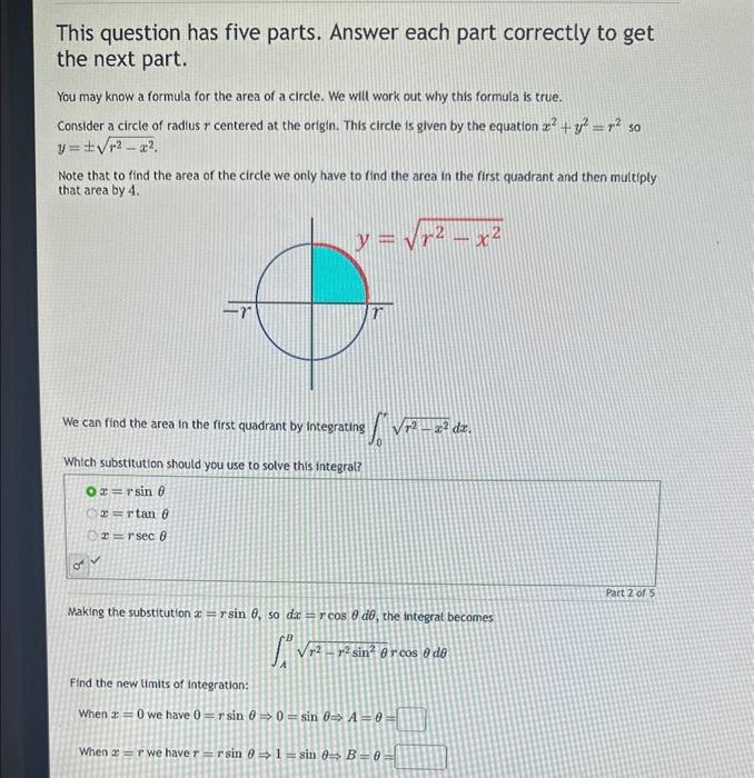 Solved This question has five parts. Answer each part | Chegg.com
