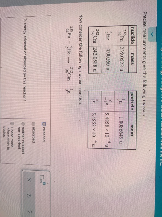 Solved is energy released or absorbed by this reaction if so