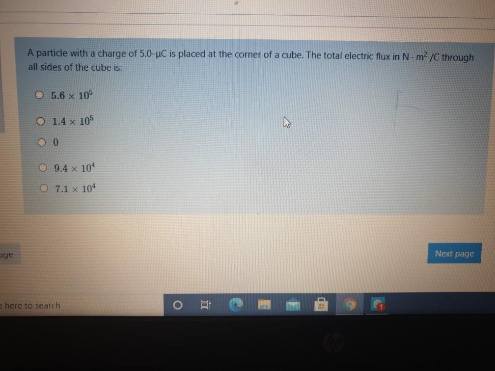 Solved A Particle With A Charge Of 5.0-pc Is Placed At The | Chegg.com