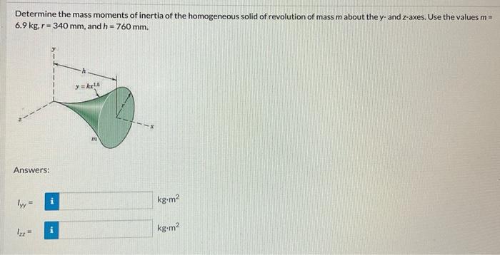 Solved Determine the mass moments of inertia of the | Chegg.com