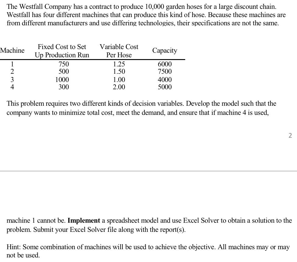 Solved The Westfall Company has a contract to produce 10,000 | Chegg.com