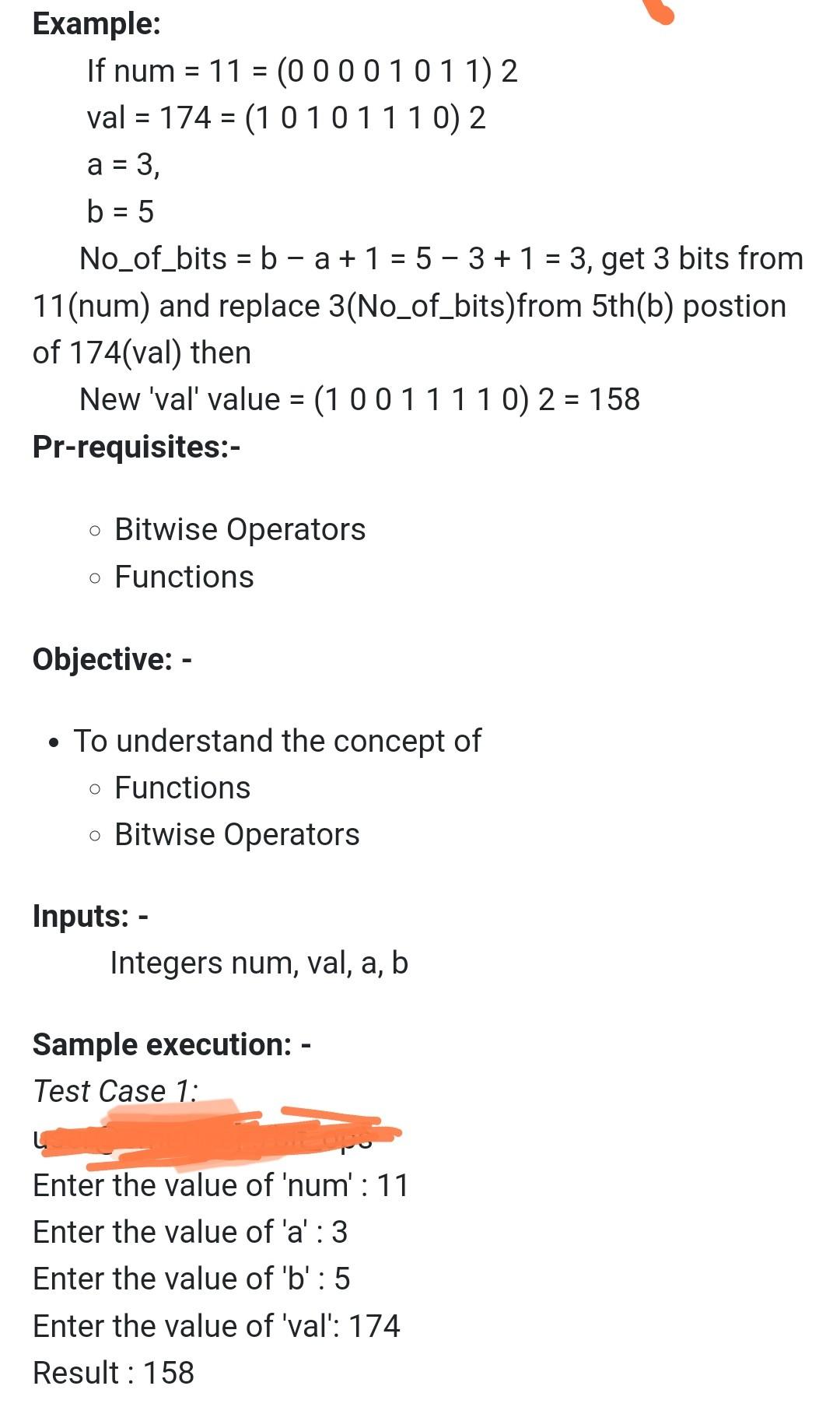 Solved Write A Program To Put The (b-a+1) Lsb’s Of Num Into | Chegg.com