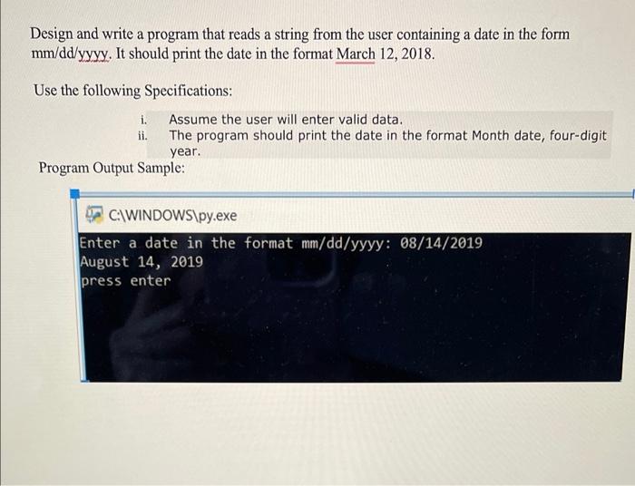 Solved Design and write a program that reads a string from | Chegg.com