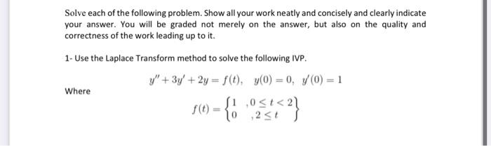 Solved Solve each of the following problem. Show all your | Chegg.com