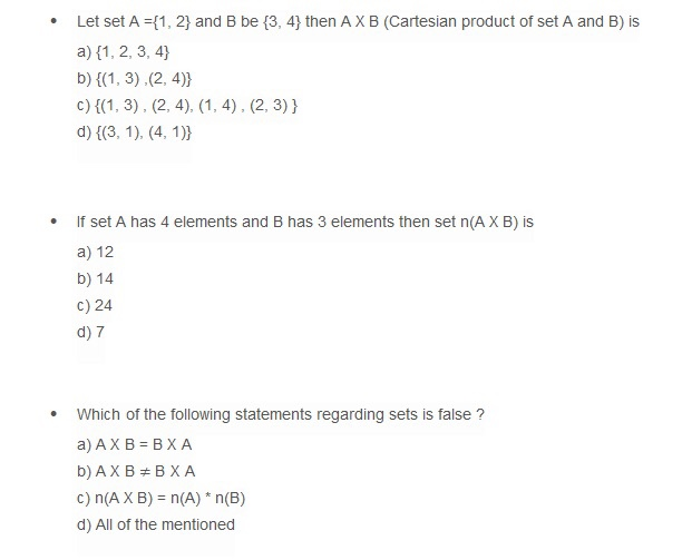 Solved Let Set A 1 2 And B Be 3 4 Then Ax B Carte Chegg Com