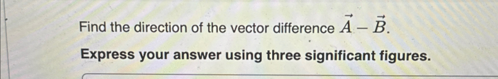 Find the direction of the vector difference | Chegg.com