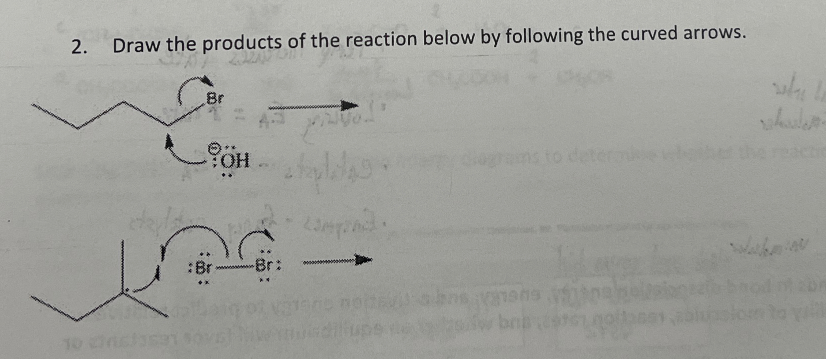 Solved Draw the products of the reaction below by following | Chegg.com