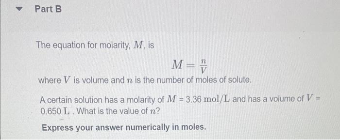 Solved The equation for density, d, is d=Vm where m is mass | Chegg.com