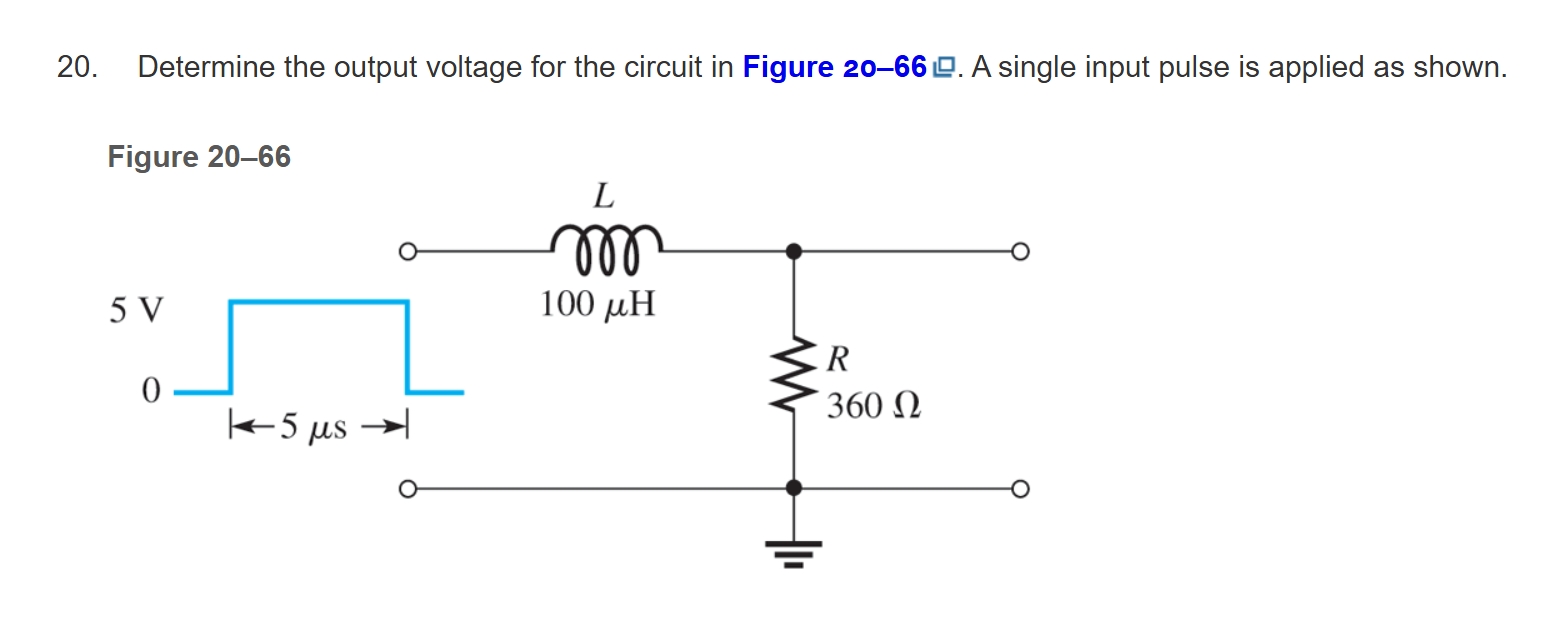 Solved Determine the output voltage for the circuit in | Chegg.com