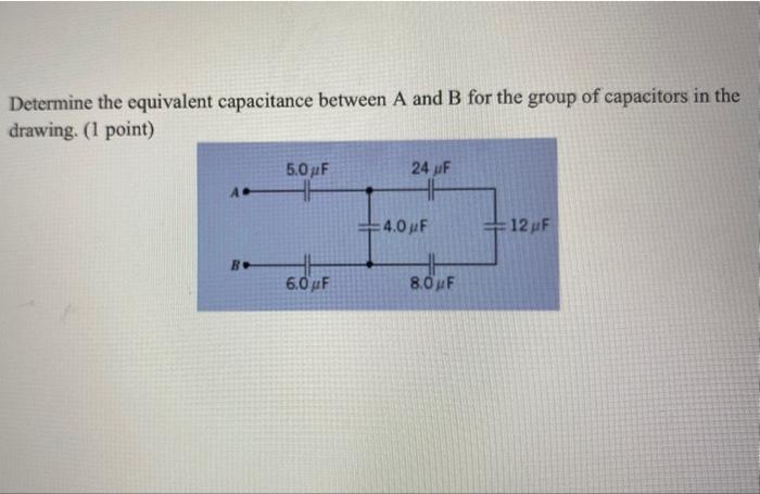 Solved Determine The Equivalent Capacitance Between A And B | Chegg.com