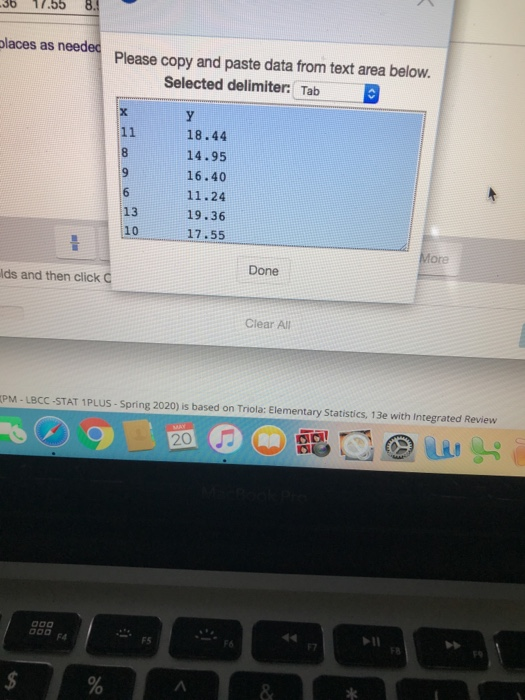 Solved 10.2.9 Question Help Use the given data to find the | Chegg.com