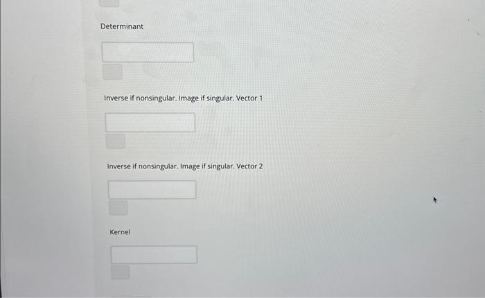 Solved solve for trace, determinant, inverse vector 1, | Chegg.com