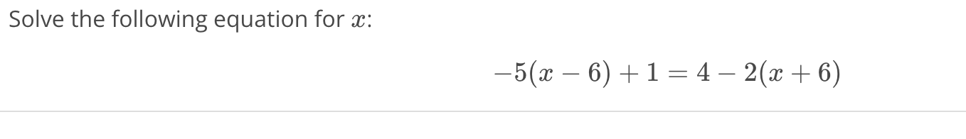 Solved Solve the following equation for x | Chegg.com