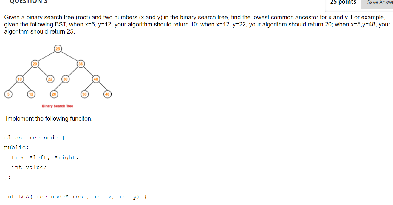 Solved Given a binary search tree (root) ﻿and two numbers | Chegg.com