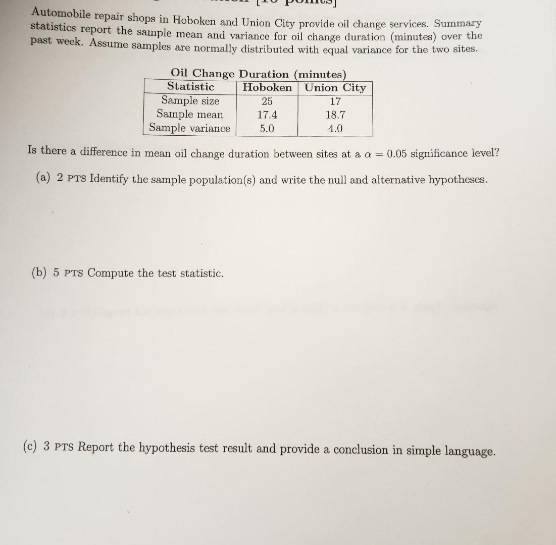 Solved Automobile repair shops in Hoboken and Union City