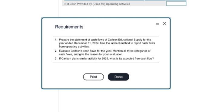 Solved The comparative balance sheet of Carison Educational | Chegg.com