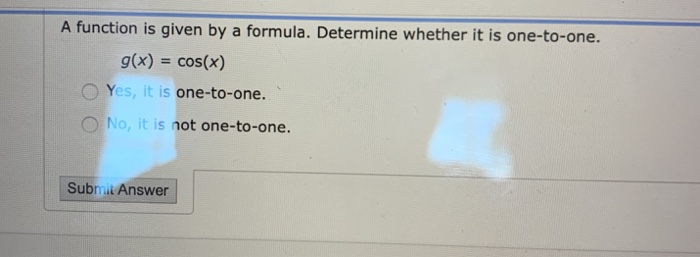 Solved A function is given by a formula. Determine whether | Chegg.com