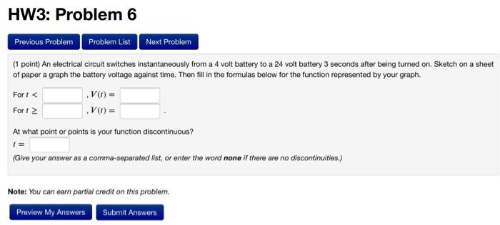 Solved HW3: Problem 6 Previous Problem Problem List Next | Chegg.com