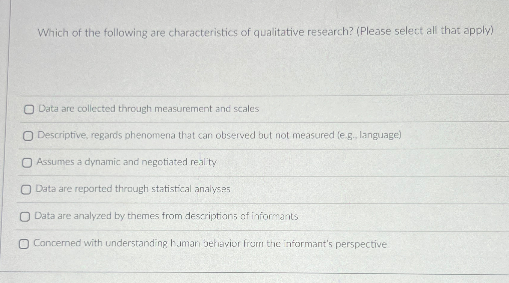 a quality research question has which of the following characteristics