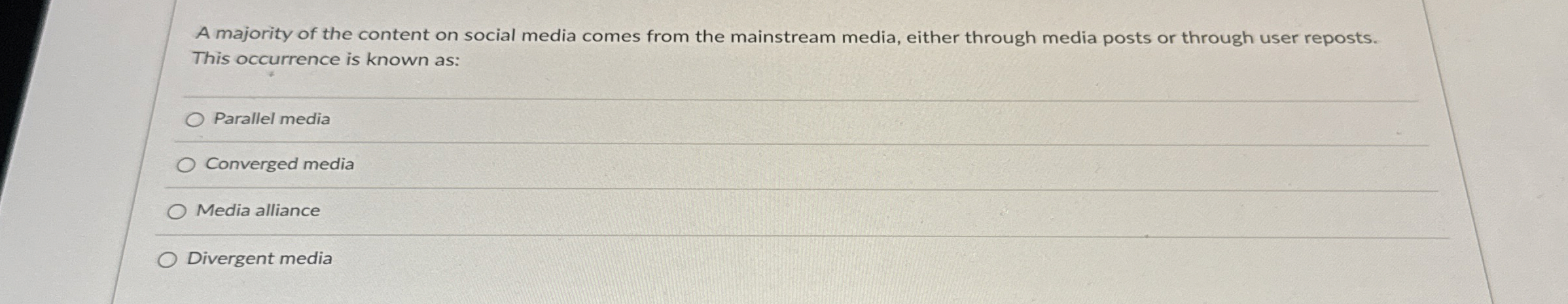 Solved A majority of the content on social media comes from | Chegg.com