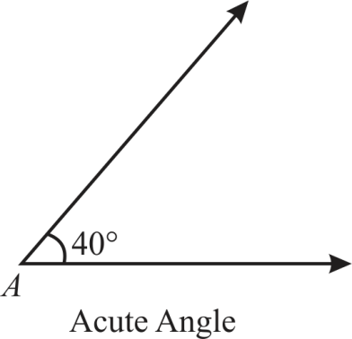 Consider the following diagram for acute angle. 
