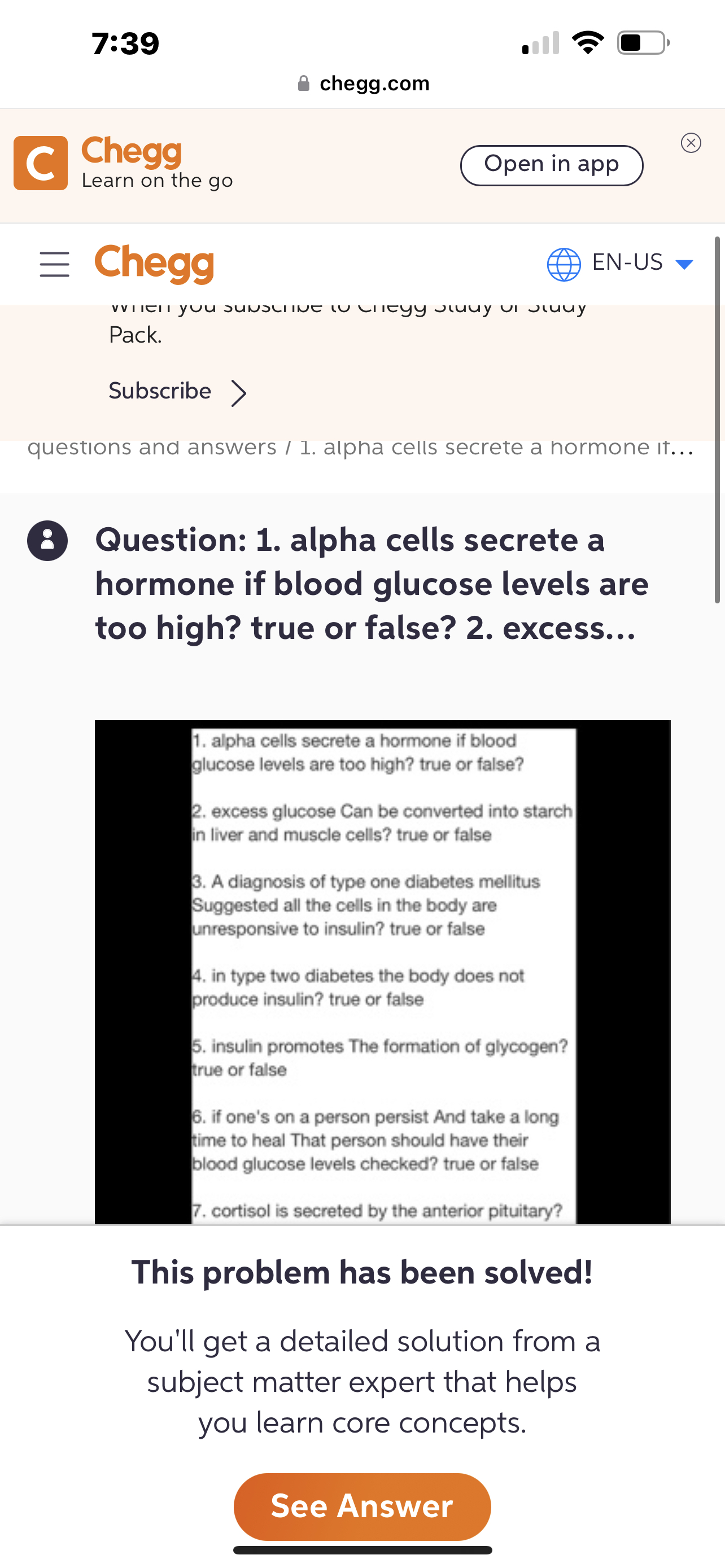 Solved 7:39\\n\\nchegg.com\\nC. Chegg\\nox\\nLearn on the | Chegg.com