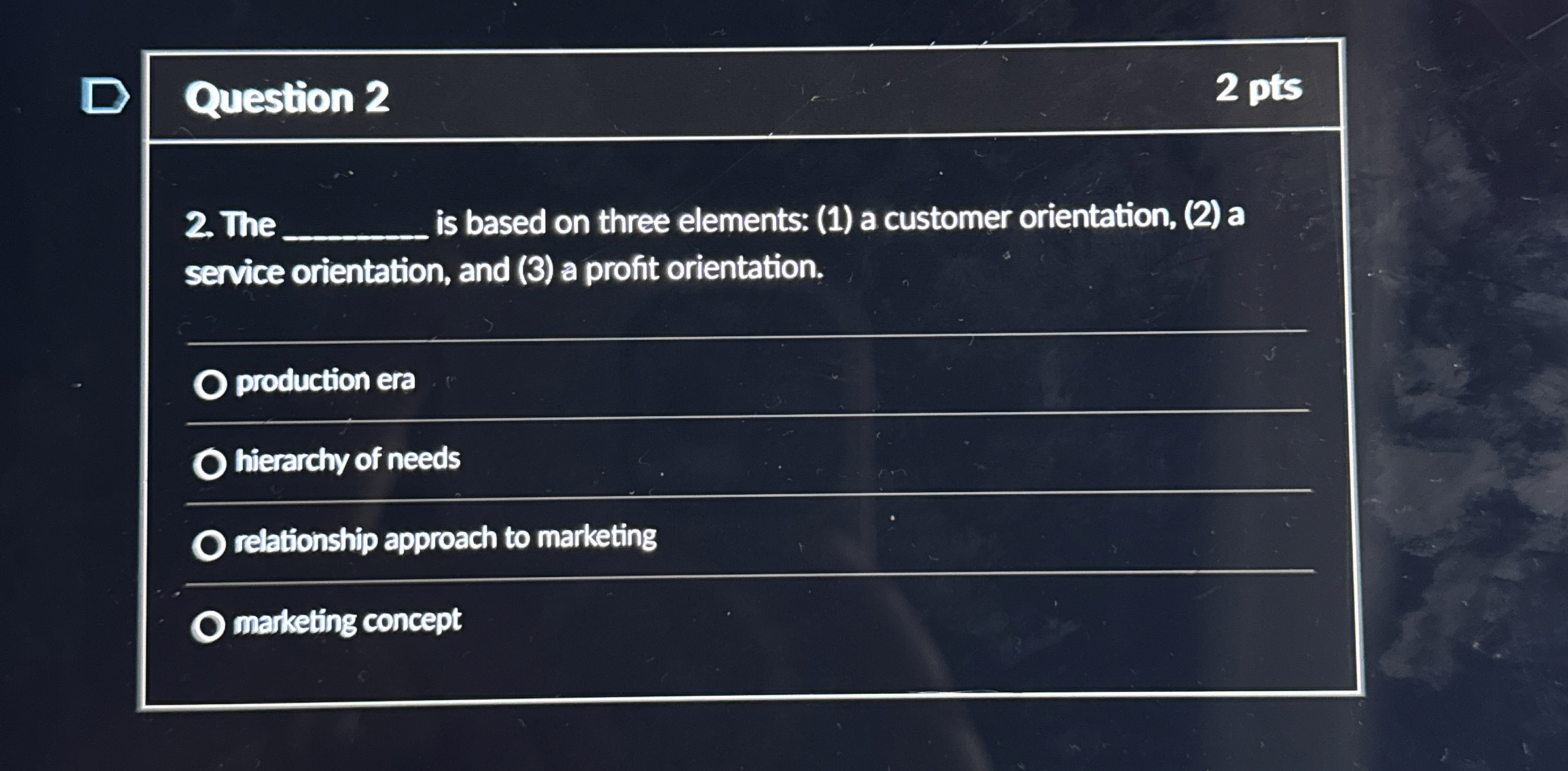 Solved Question 22 ﻿pts2. ﻿The q, ﻿is based on three | Chegg.com