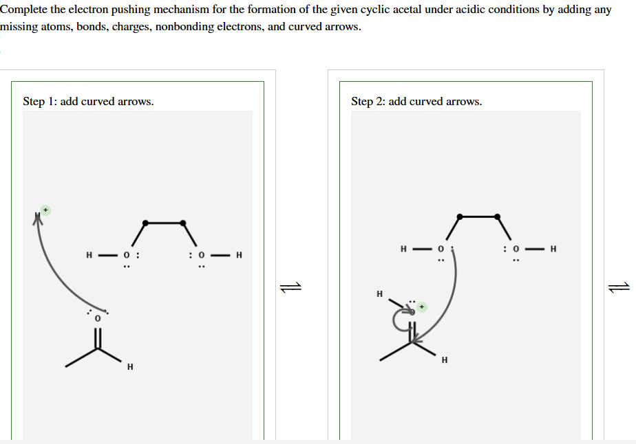 Solved Complete the electron pushing mechanism for the | Chegg.com
