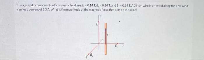 Solved The x1y, and z components of a magnetic field are | Chegg.com