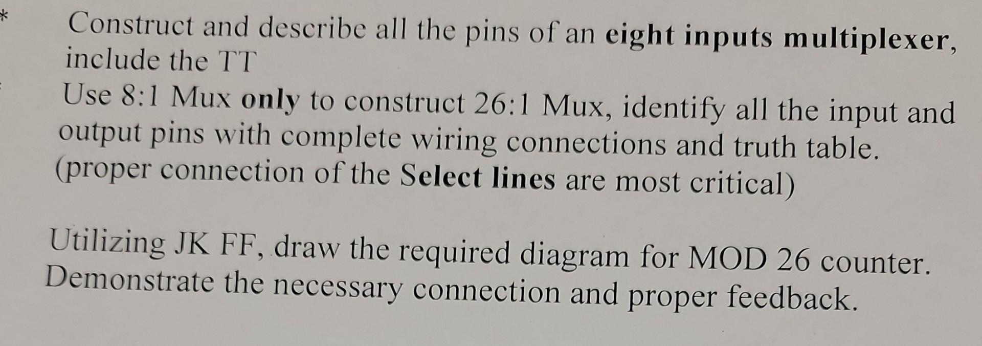Solved Construct and describe all the pins of an eight | Chegg.com