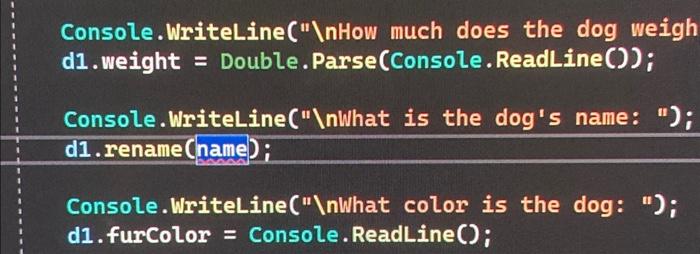 Solved Console.Writeline(