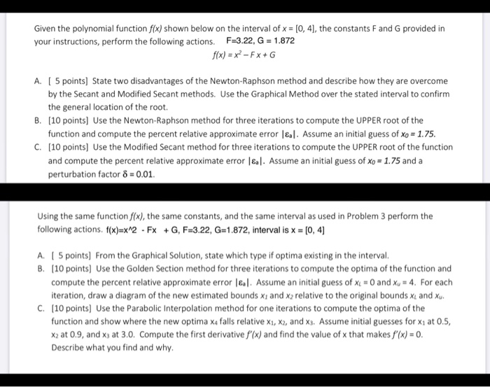 Solved Given the polynomial function f(x) shown below on the | Chegg.com