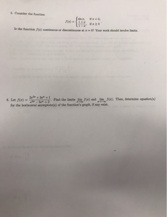 Solved 5. Consider the function sin , if