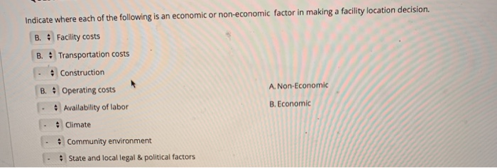 Solved Indicate Where Each Of The Following Is An Economi Chegg Com