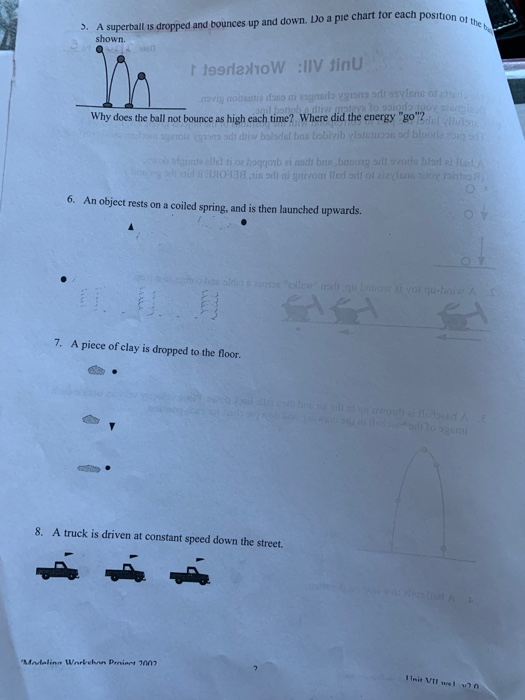 Solved position of the 5. A superball is dropped and bounces