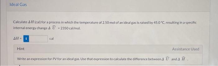 Solved Use the definitions of enthalpy and internal energy | Chegg.com
