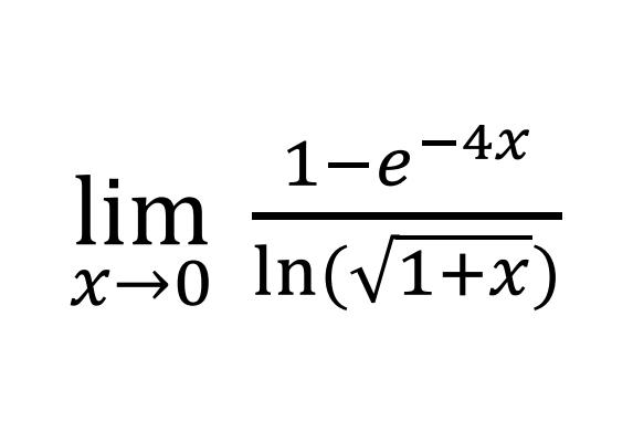 limx→01-e-4xln(1+x2) | Chegg.com