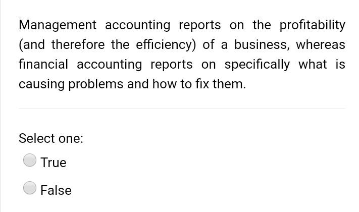 Solved Financial accounting prepares reports for people | Chegg.com
