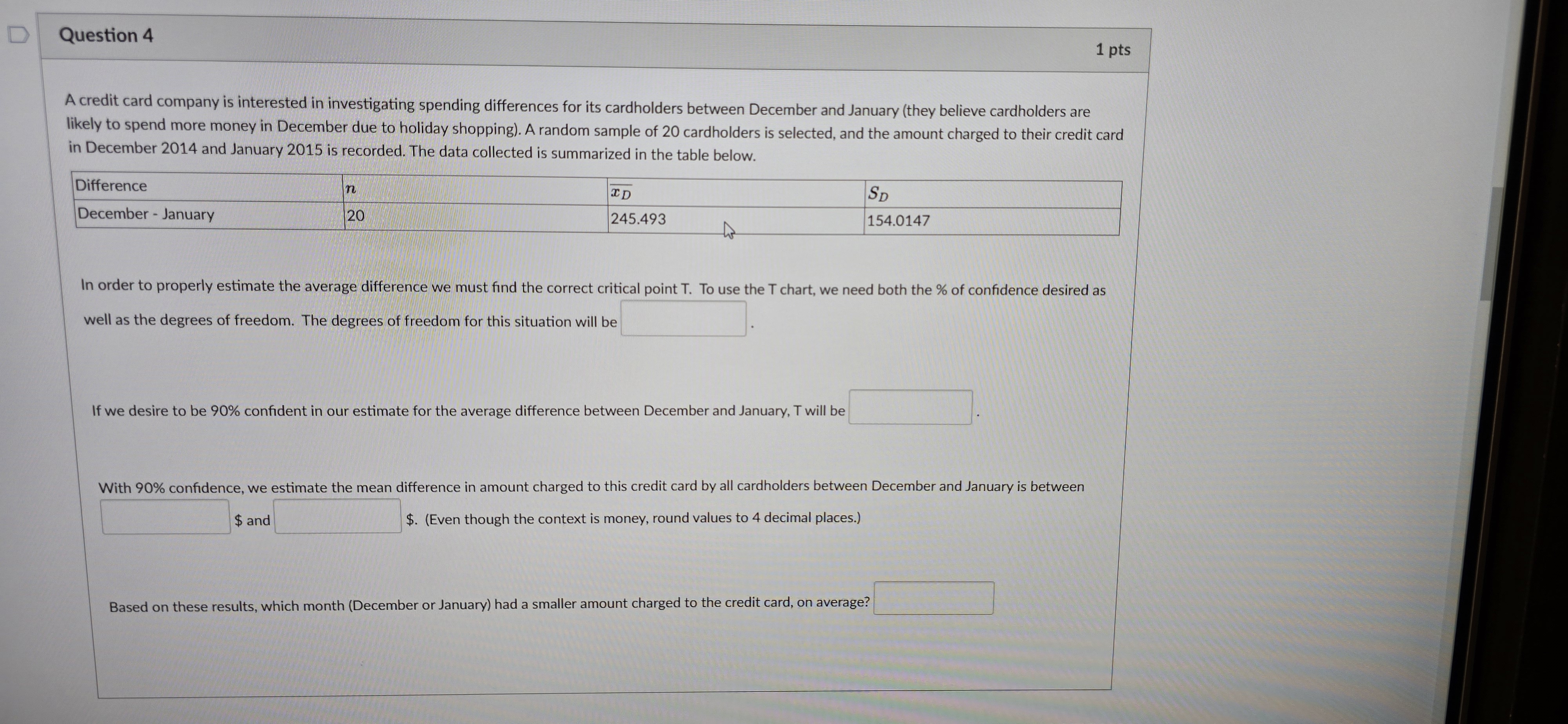 Solved Question 4A credit card company is interested in | Chegg.com