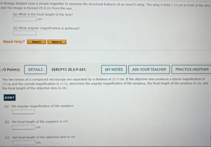 A biology student uses a simple magnifier to examine | Chegg.com