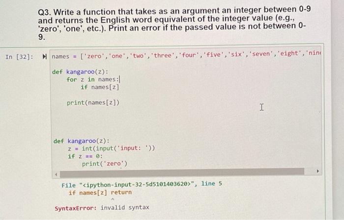 Solved Q3. Write a function that takes as an argument an | Chegg.com