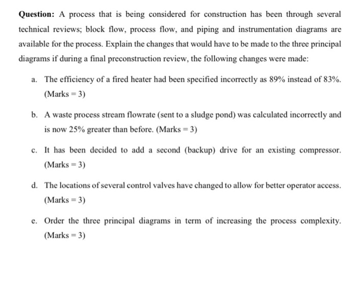 Solved Question: A process that is being considered for | Chegg.com