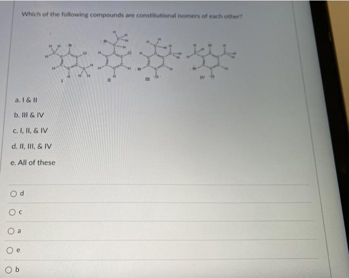 Solved Which of the following compounds are constitutional | Chegg.com