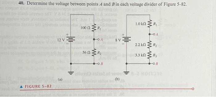 Solved 40. Determine The Voltage Between Points A And B In | Chegg.com