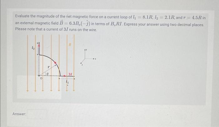 Solved Evaluate the magnitude of the net magnetic force on a | Chegg.com