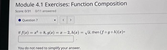 Solved Module 4.1 Exercises: Function Composition Score: | Chegg.com