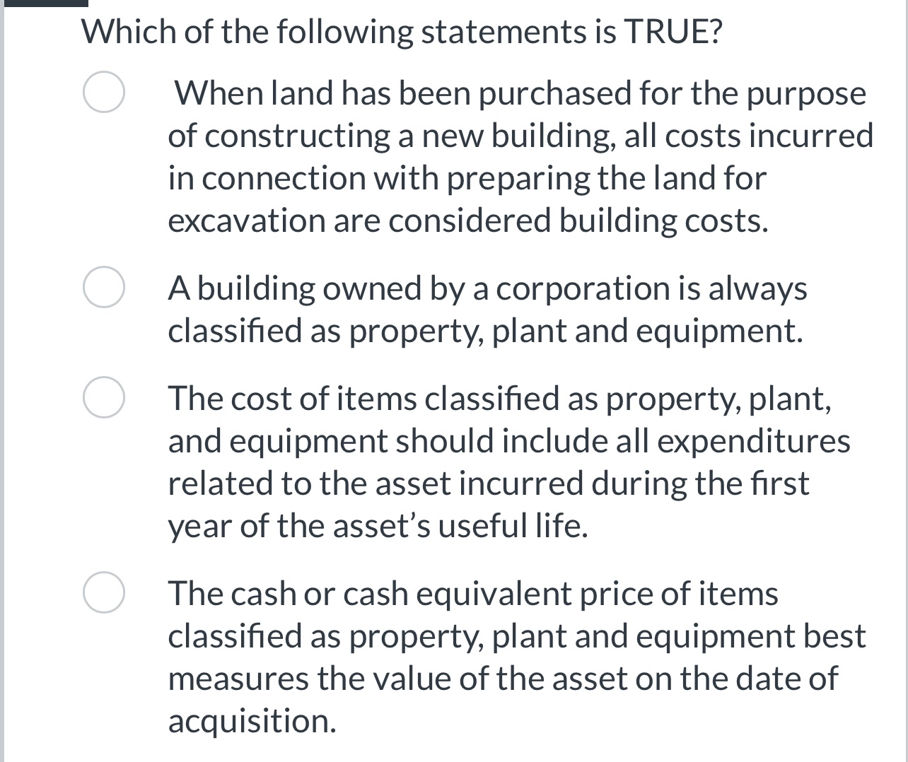 Solved Which of the following statements is TRUE?When land | Chegg.com