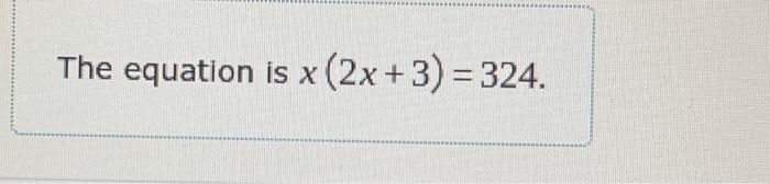 x 2 2x 324