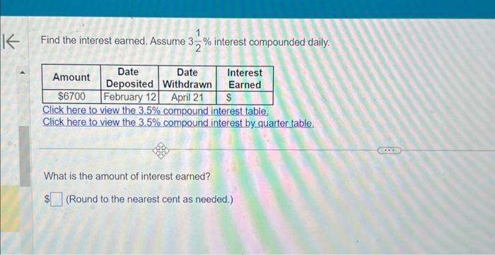 Solved Find The Interest Earned. Assume 321% Interest | Chegg.com