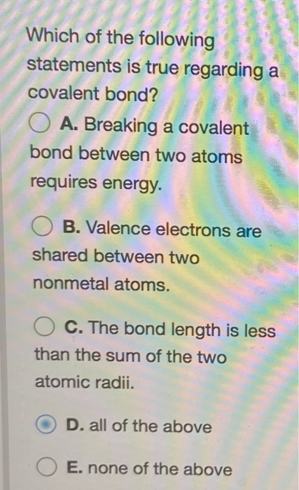 Which Of The Following Are Correct Regarding Bonds Solved Which of the following statements is true regarding a | Chegg.com